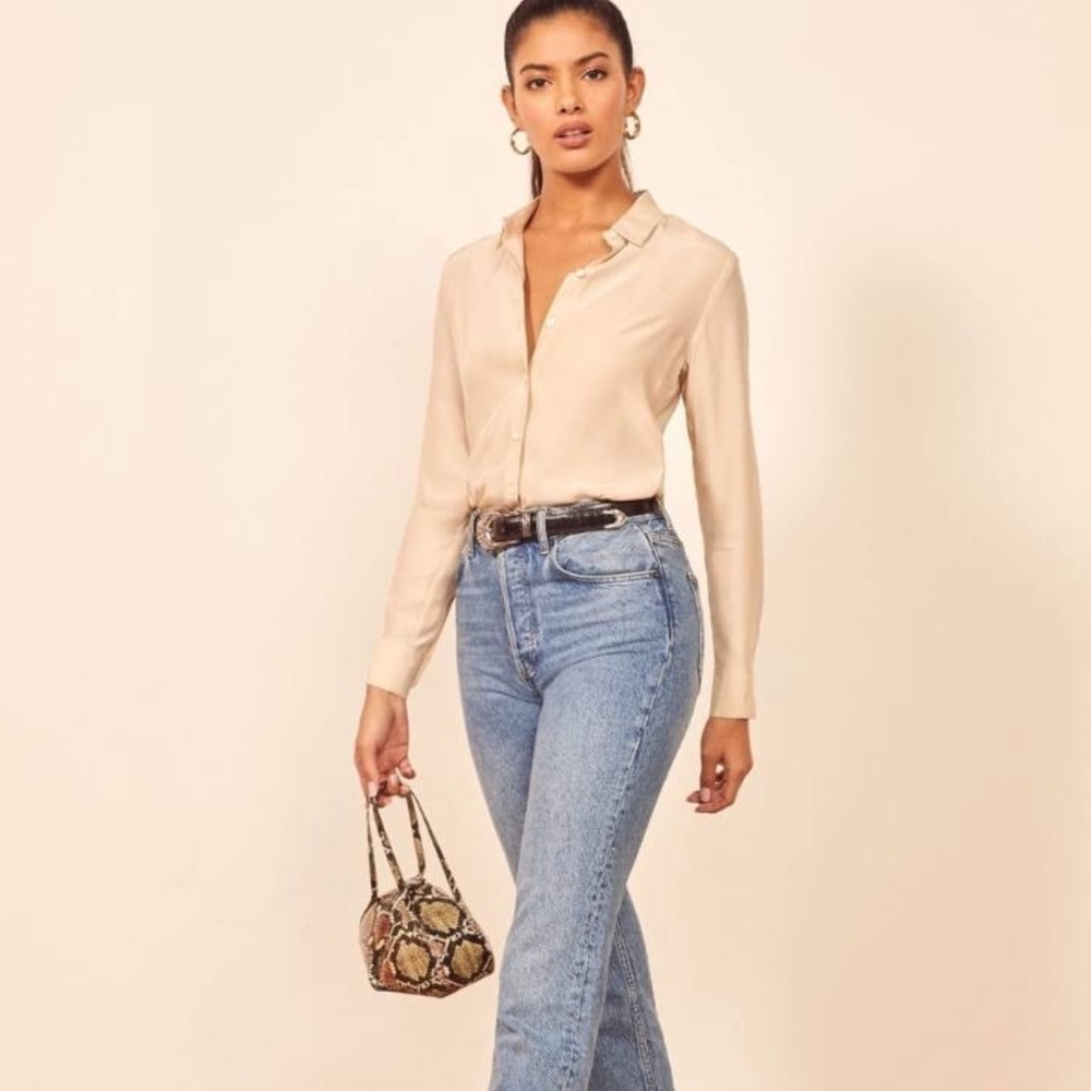 Reformation Anne Button Down Blouse - image 4